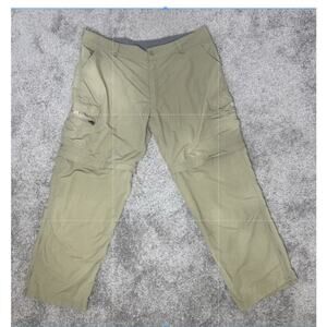 Cabela's Convertible Sport Pant Size 40x30 Cargo Pockets Zippers Khaki